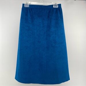 Vintage Skinner Ultrasuede Royal Blue A-Line Skirt- 1970’s- Size 10